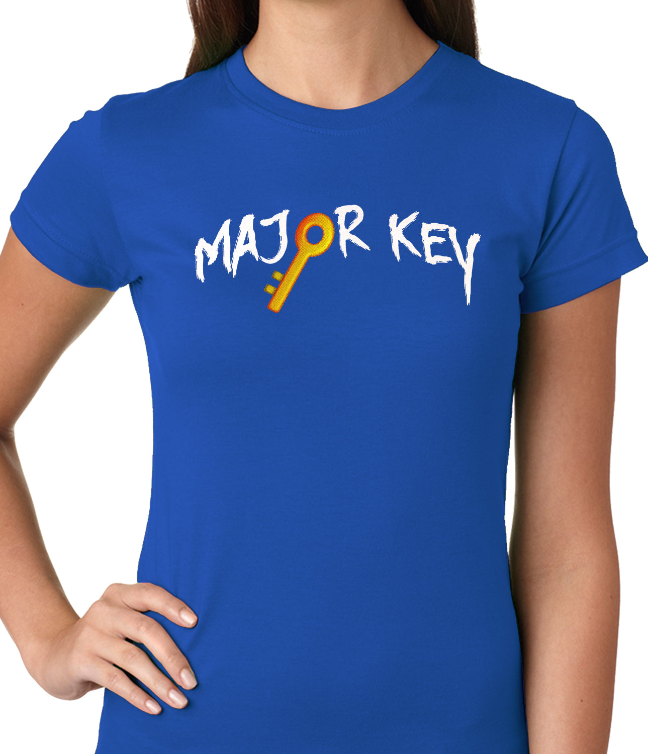 Major Key To Succes Emoji Key Ladies T-shirt