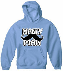 Manly Man Mustache Adult Hoodie