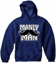 Manly Man Mustache Adult Hoodie