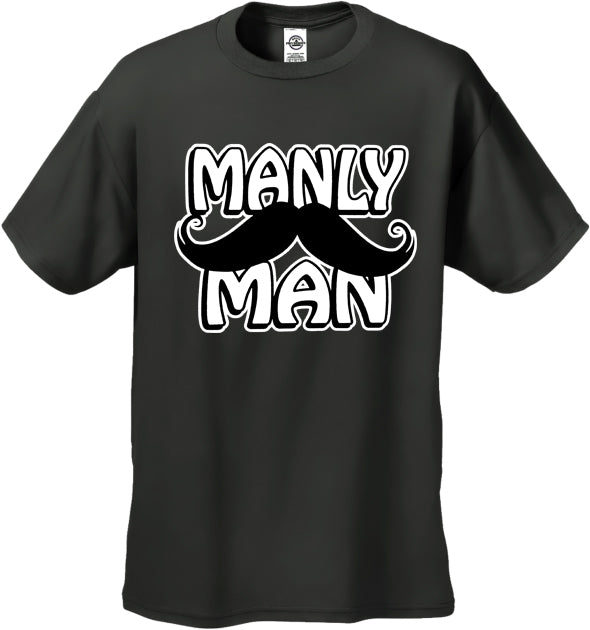 Manly Man Mustache Men's T-Shirt