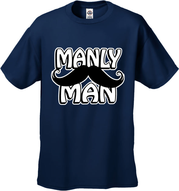 Manly Man Mustache Men's T-Shirt