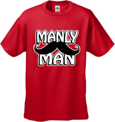Manly Man Mustache Men's T-Shirt