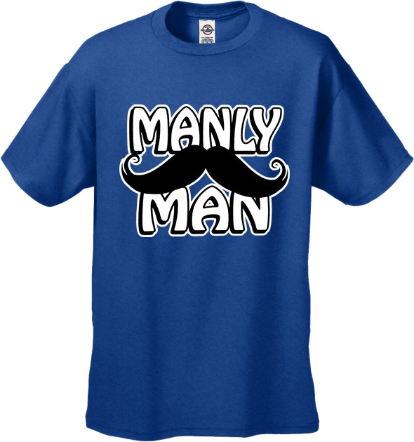 Manly Man Mustache Men's T-Shirt