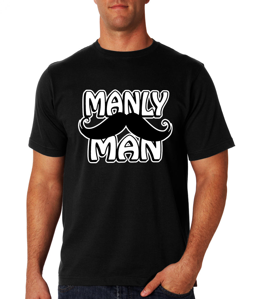 Manly Man Mustache Men's T-Shirt