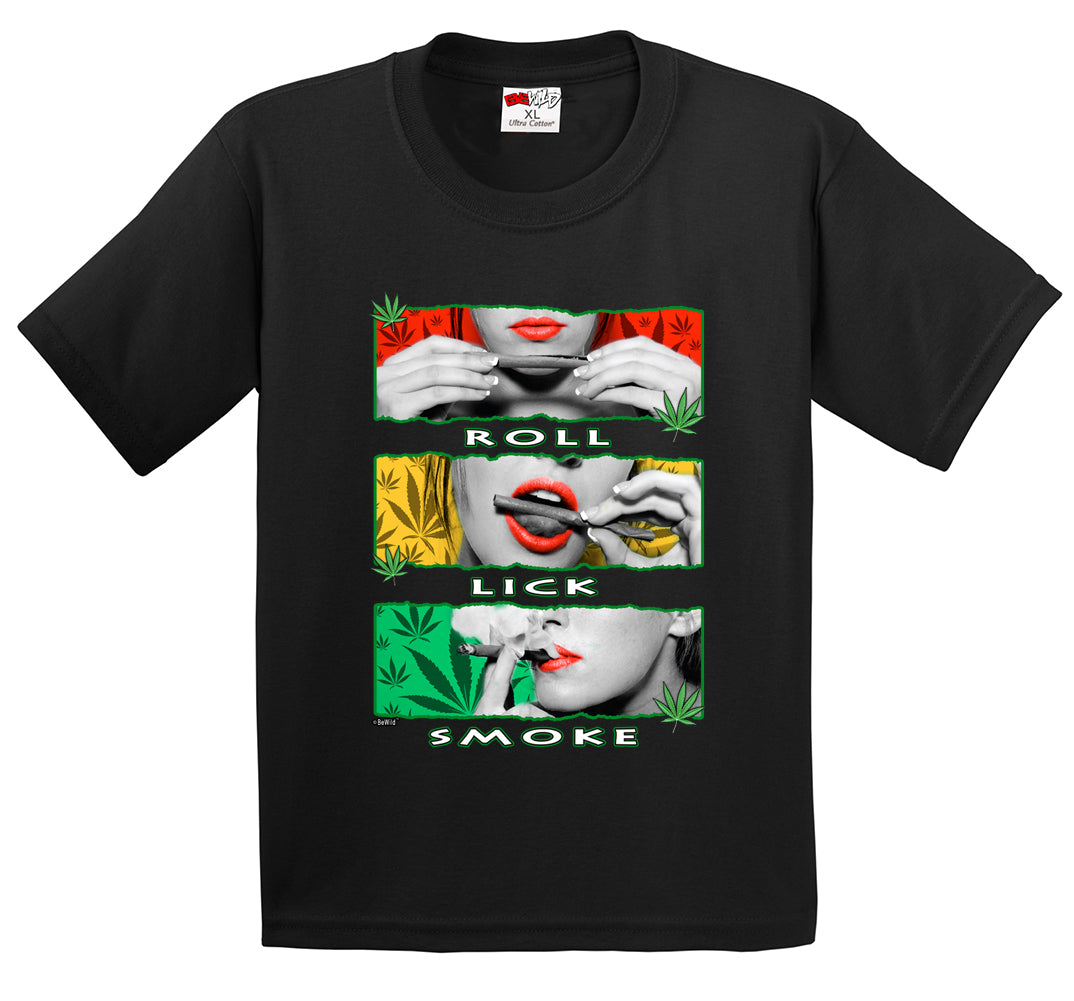 Marijuana Girl Roll Lick Smoke Men's T-Shirt