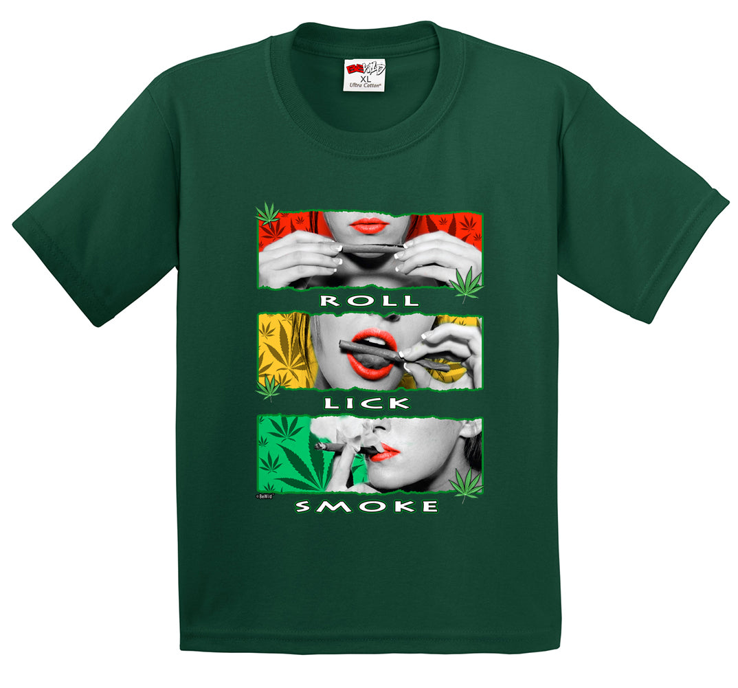 Marijuana Girl Roll Lick Smoke Men's T-Shirt