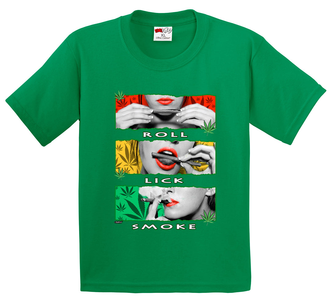 Marijuana Girl Roll Lick Smoke Men's T-Shirt