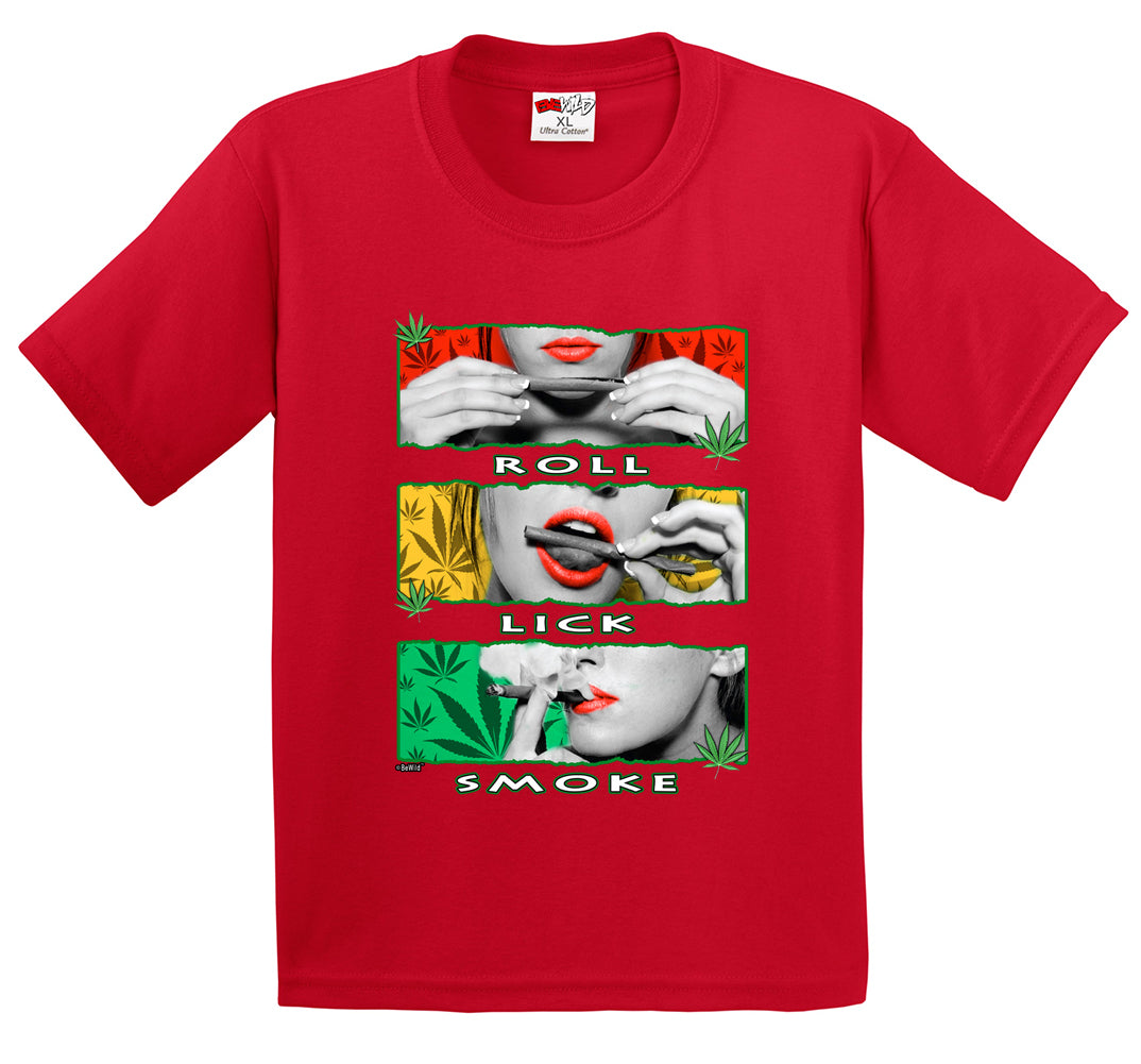 Marijuana Girl Roll Lick Smoke Men's T-Shirt