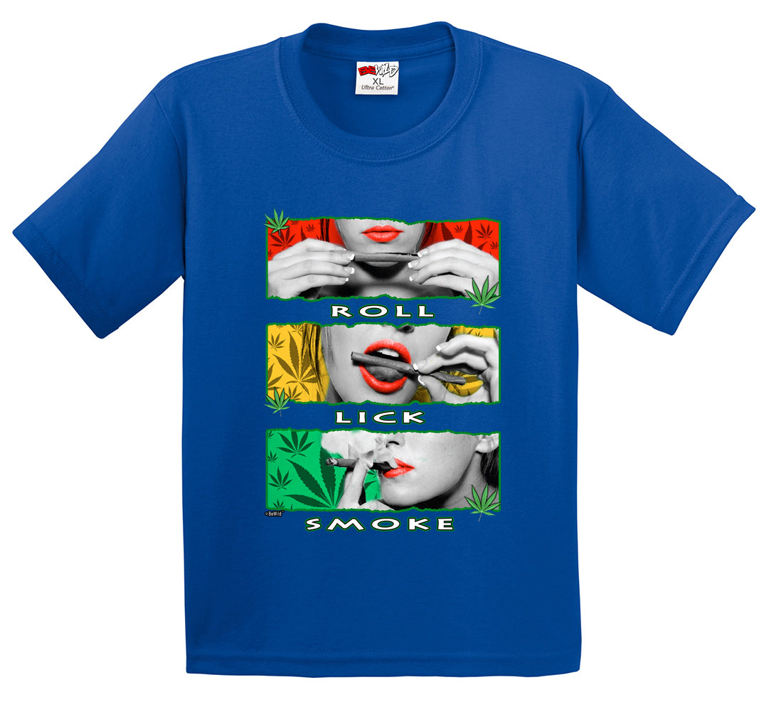 Marijuana Girl Roll Lick Smoke Men's T-Shirt