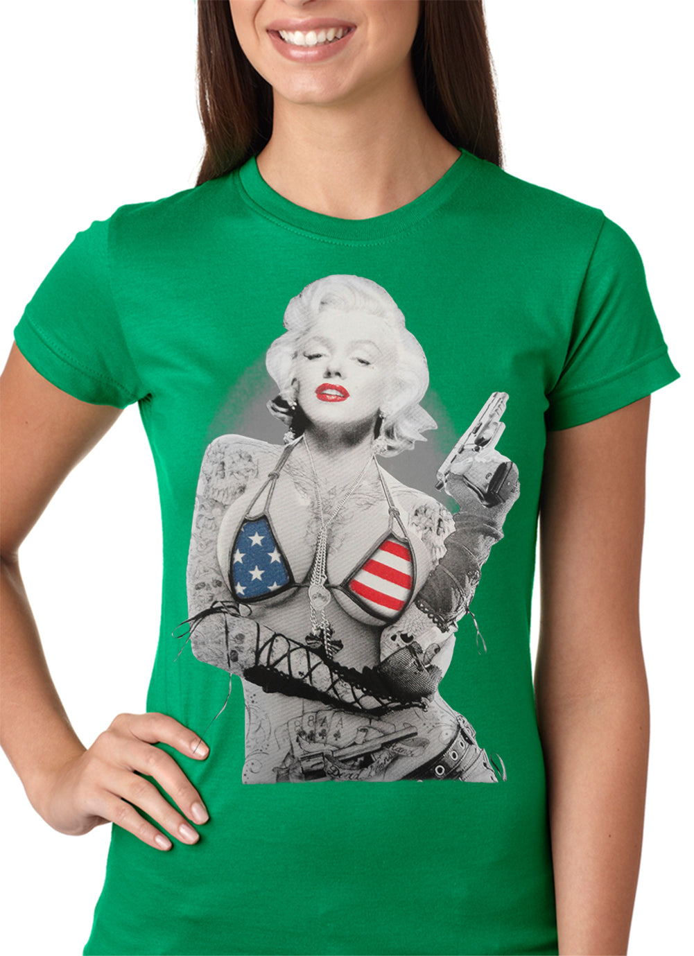 Marilyn Flag Bikini Girls T-shirt