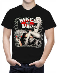 Marilyn Monroe Bikes and Babes Men's T-Shirt