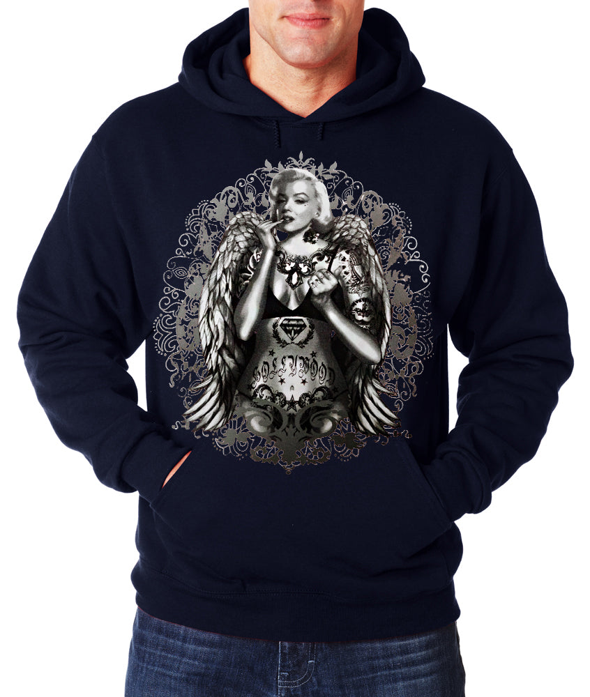 Marilyn Monroe Hollywood Tattoo Adult Hoodie