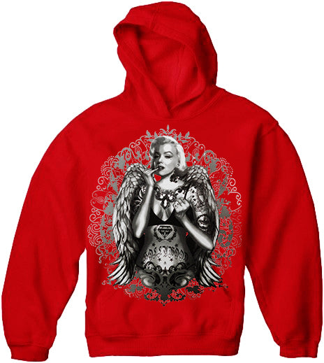 Marilyn Monroe Hollywood Tattoo Adult Hoodie