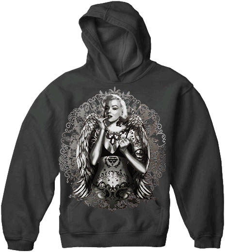 Marilyn Monroe Hollywood Tattoo Adult Hoodie