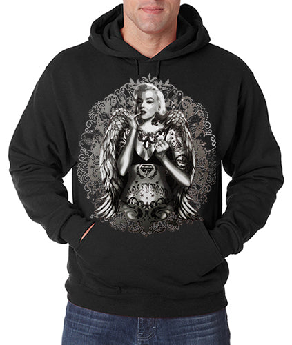 Marilyn Monroe Hollywood Tattoo Adult Hoodie