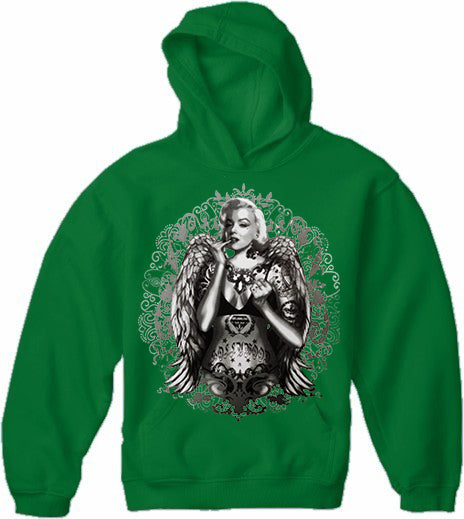 Marilyn Monroe Hollywood Tattoo Adult Hoodie