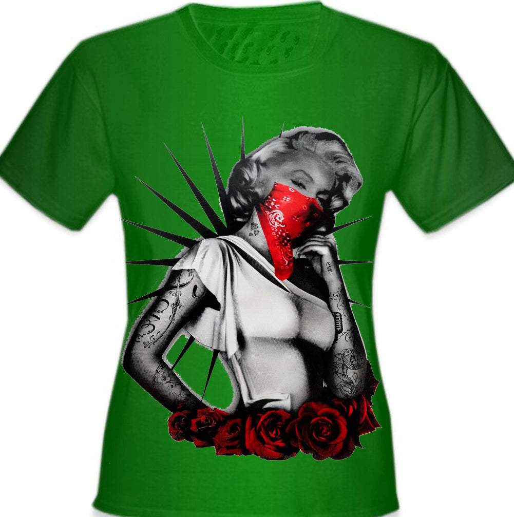 Marilyn Monroe Red Roses Girl's T-Shirt