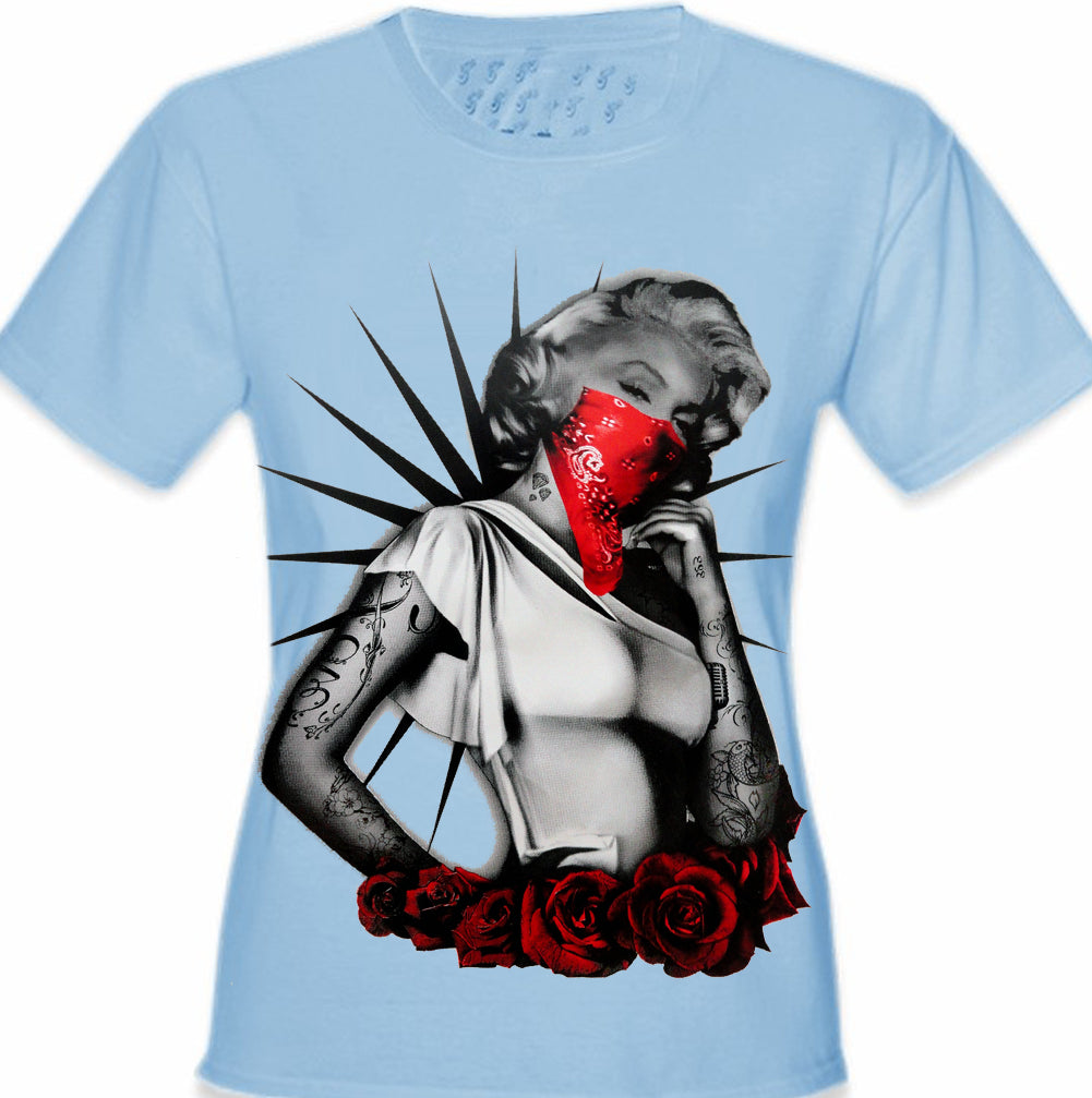 Marilyn Monroe Red Roses Girl's T-Shirt