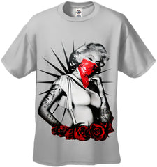 Marilyn Monroe Red Roses Men's T-Shirt