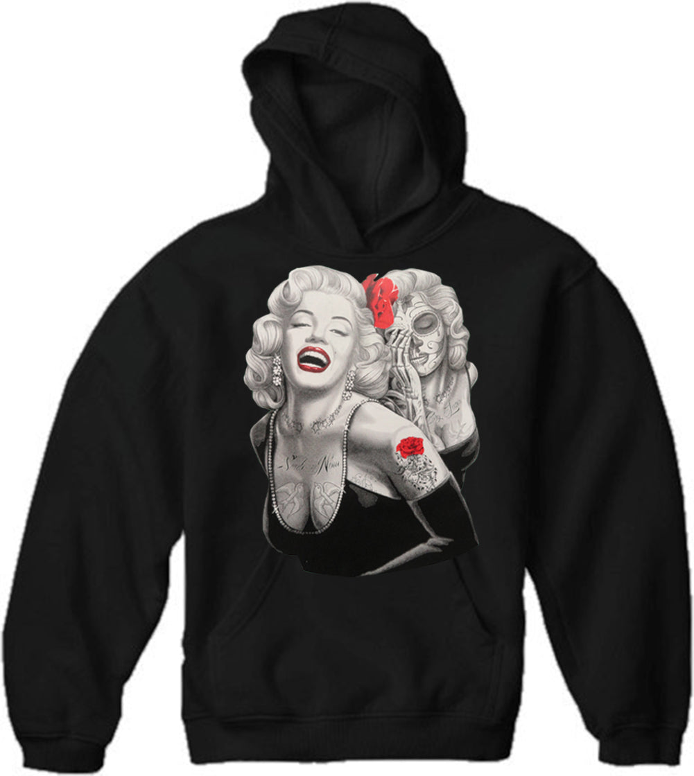 Marilyn Monroe Smile Now Cry Later Adult Hoodie