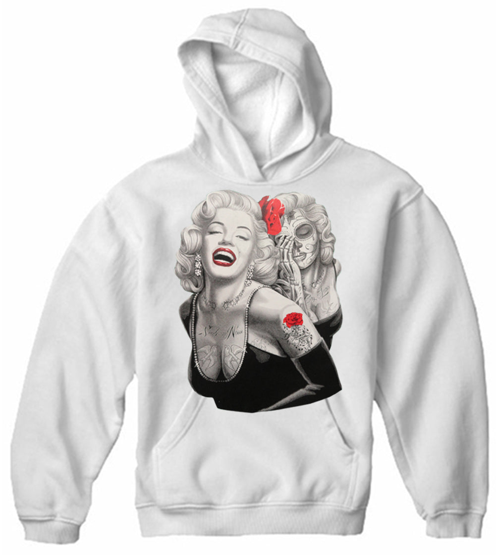 Marilyn Monroe Smile Now Cry Later Adult Hoodie