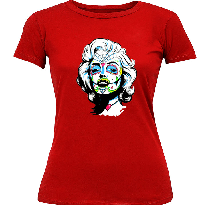Marilyn Monroe Sugar Skull Face Girl's T-Shirt