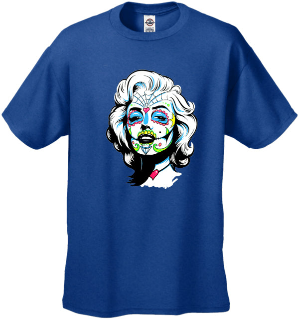 Marilyn Monroe Sugar Skull Face Men's T-Shirt
