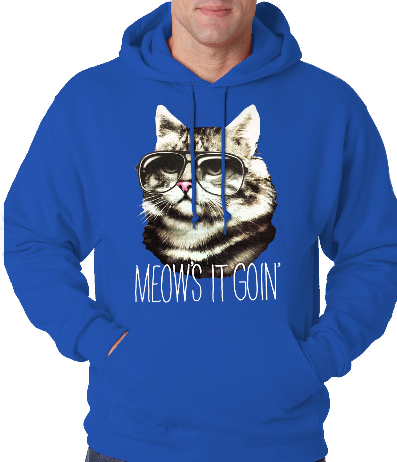 Meow's It Going Funny Cat Adult Hoodie