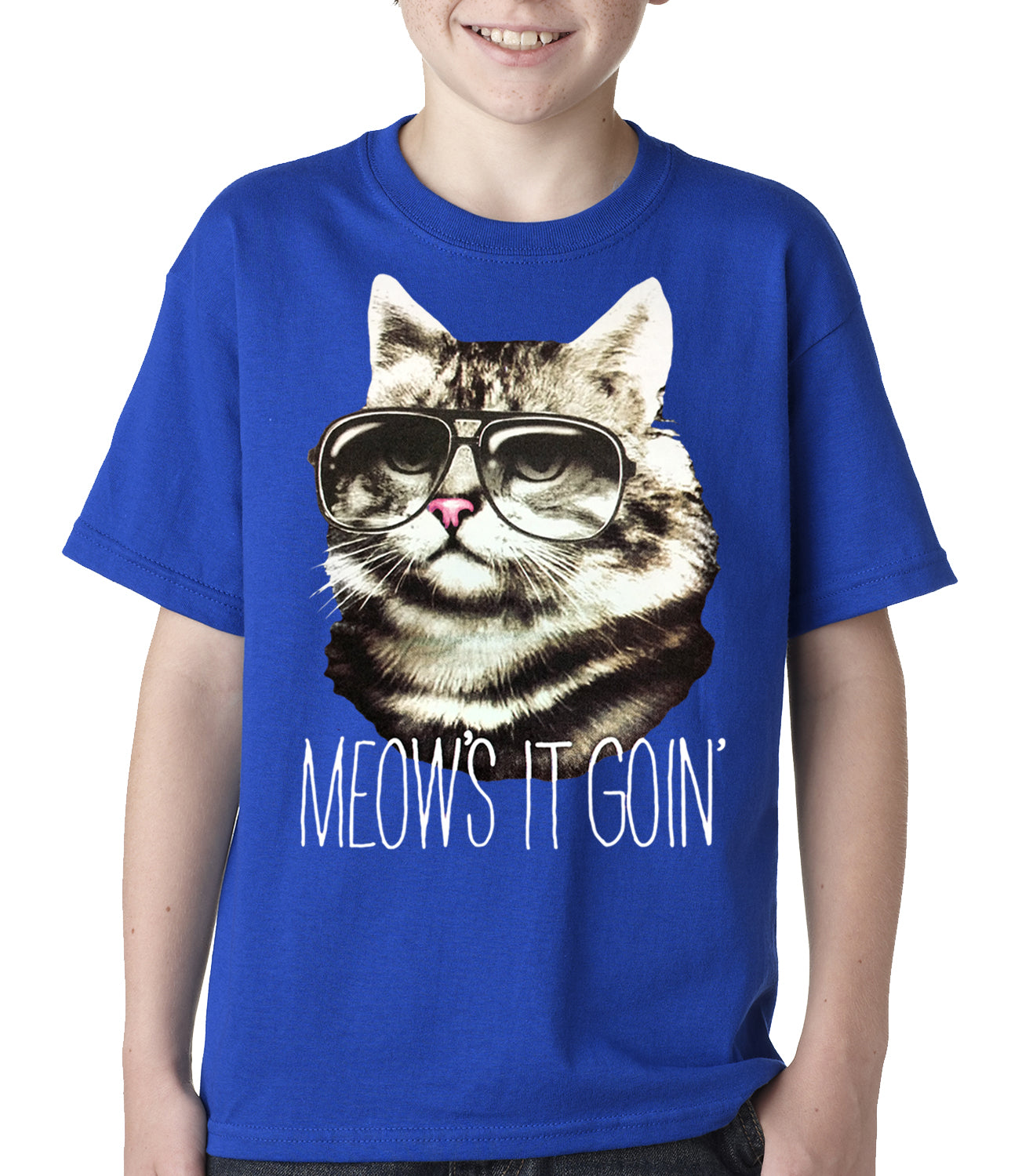 Meow's It Going Funny Cat Kids T-shirt