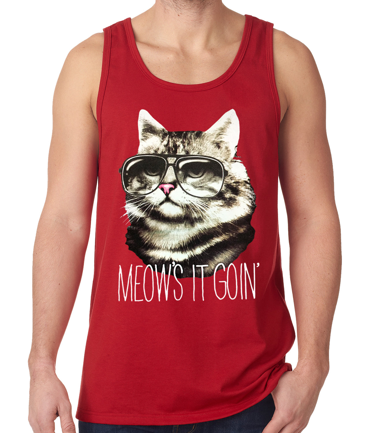 Meow's It Going Funny Cat Tank Top
