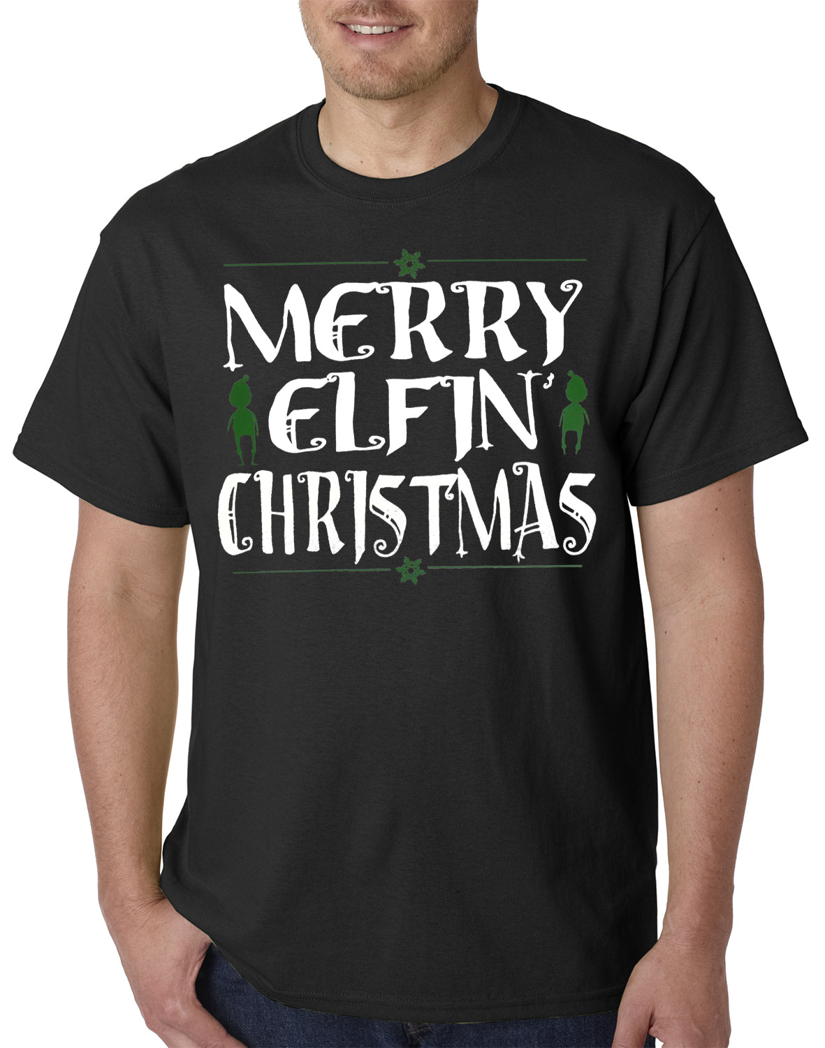 Merry Elfin' Christmas Funny Mens T-shirt