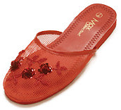 Mesh Chinese Slippers (Red)