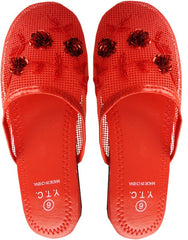 Mesh Chinese Slippers (Red)