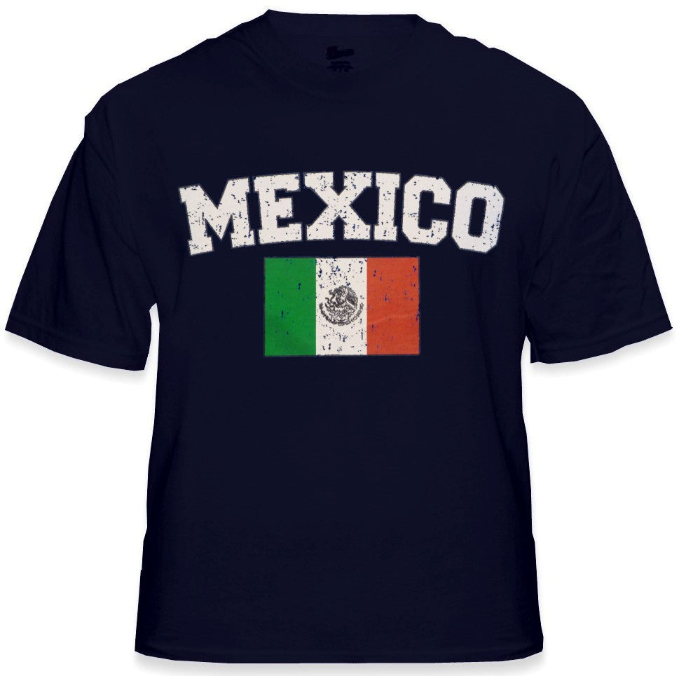 Mexico Vintage Flag International Mens T-Shirt