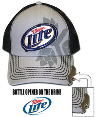 Miller Lite Bottle Opener 3 Hops Trucker Hat