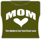 Mom The Hardest Job Girls T-Shirt