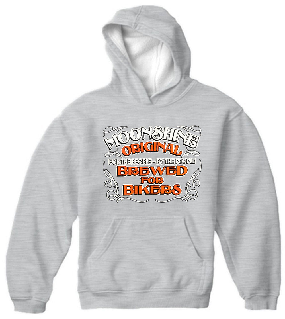Moonshine Brewed For Bikers Adult Hoodie