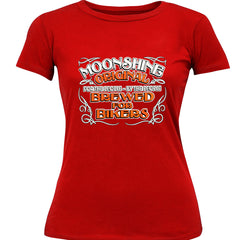Moonshine Brewed For Bikers Girl's T-Shirt