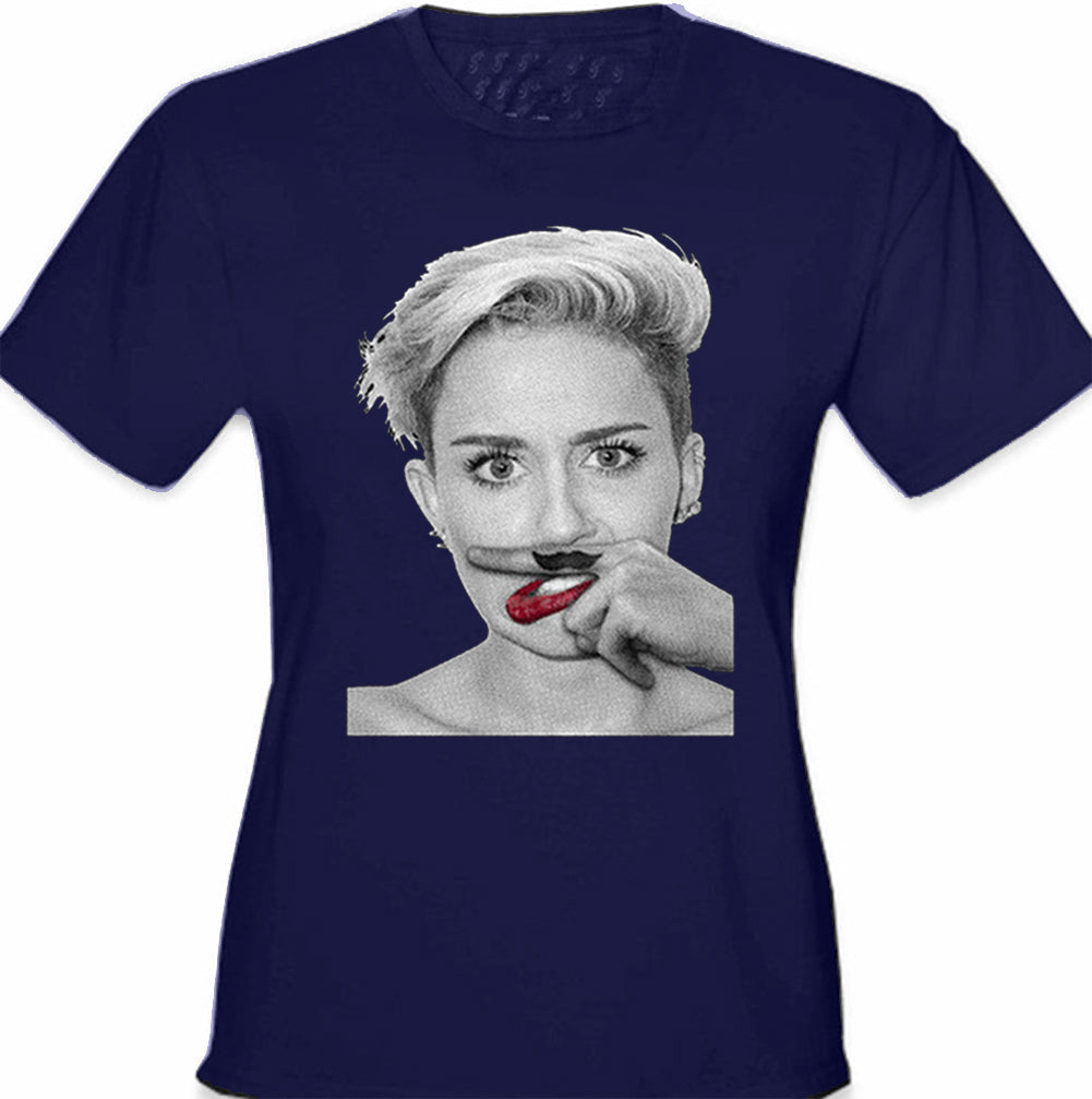 Mustache Funny Girl's T-Shirt