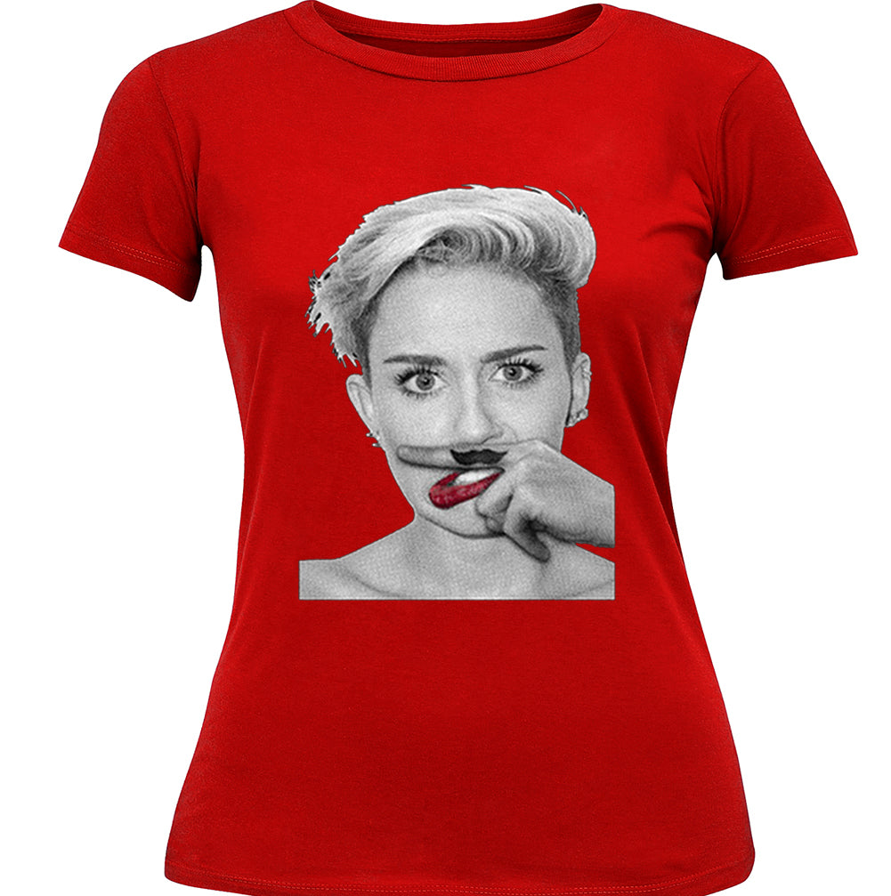 Mustache Funny Girl's T-Shirt