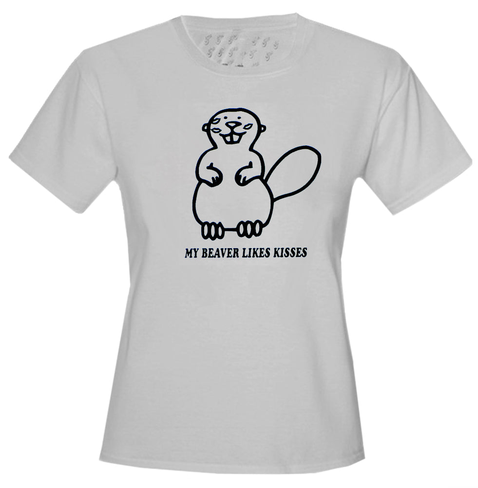 My Beaver Likes Kisses Girls T-Shirt
