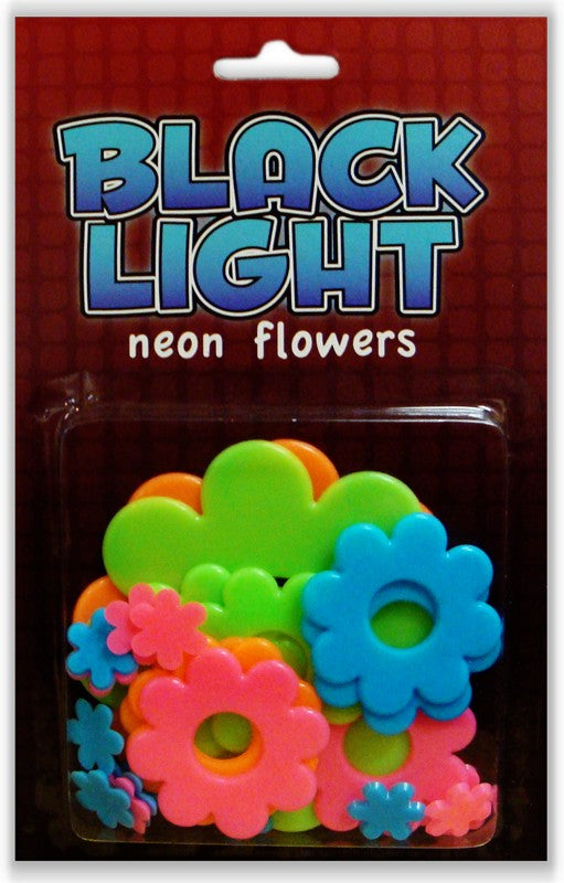 Neon Groovy Flowers Black Light Reactive Wall Decorations