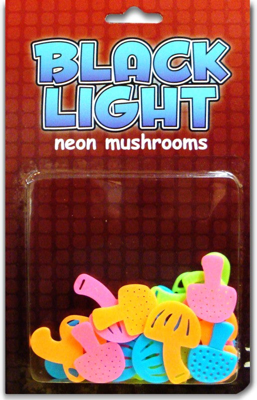 Neon Mushrooms Black Light Reactive Wall Decorations