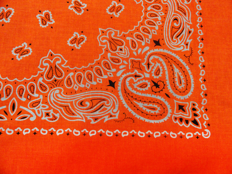 Neon Orange Bandana (Glows Under Black Light)