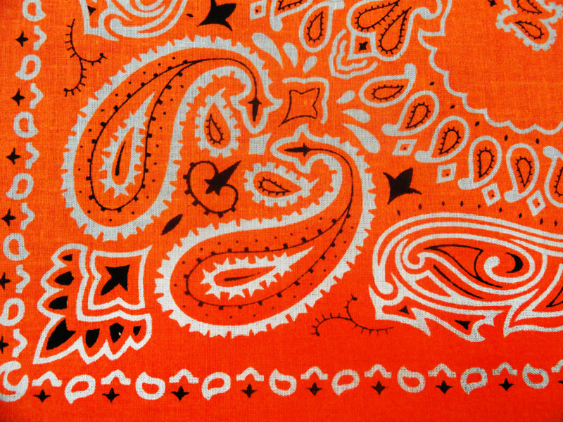 Neon Orange Bandana (Glows Under Black Light)