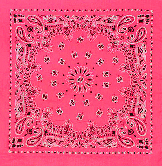Neon Pink Bandana (Glows Under Black Light)