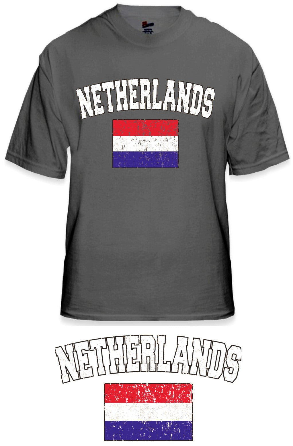 Netherlands Vintage Flag International Mens T-Shirt