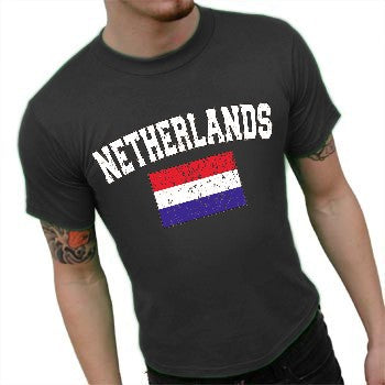 Netherlands Vintage Flag International Mens T-Shirt
