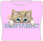 Nobody's Purrfect Girls T-Shirt
