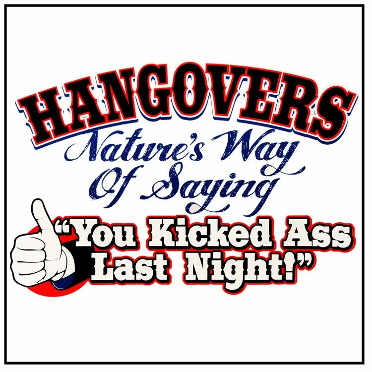 Novelty Drinking Sweatshirts- Hangovers - You Kicked Ass Last Night Hoodie